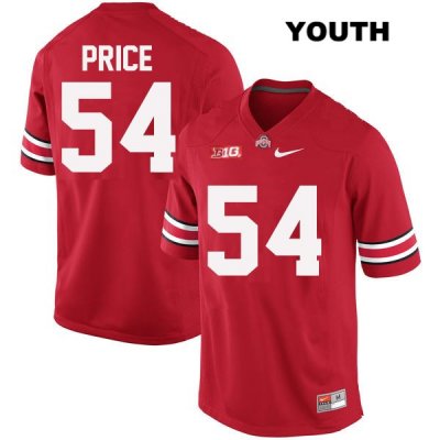 Youth NCAA Ohio State Buckeyes Billy Price #54 College Stitched Authentic Nike Red Football Jersey CH20R74ZZ